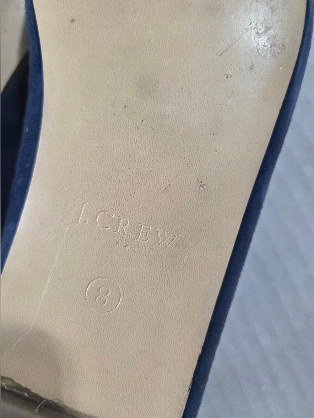 Women’s Navy Suede Slip-On Loafers - Picture 3 of 7